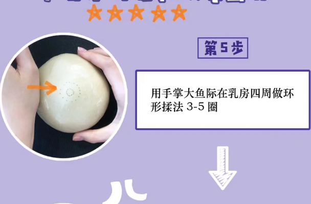 产妇用揉法按摩乳头催奶